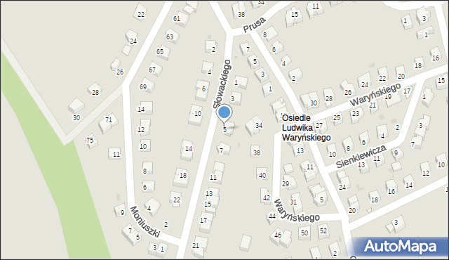 Nowa Ruda, Słowackiego Juliusza, 5, mapa Nowa Ruda