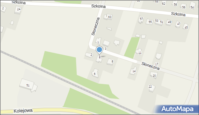 Nowa Wieś, Słoneczna, 4, mapa Nowa Wieś