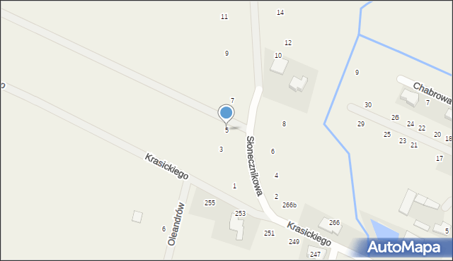 Nowa Wola, Słonecznikowa, 5, mapa Nowa Wola