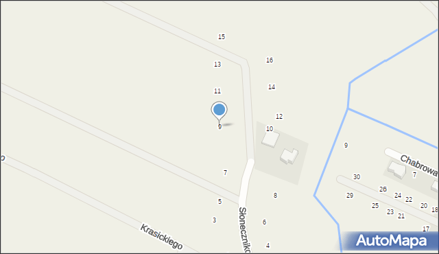 Nowa Wola, Słonecznikowa, 9, mapa Nowa Wola