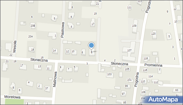 Nowe Aleksandrowo, Słoneczna, 6, mapa Nowe Aleksandrowo