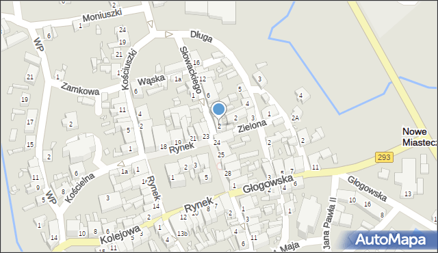 Nowe Miasteczko, Słowackiego Juliusza, 2, mapa Nowe Miasteczko