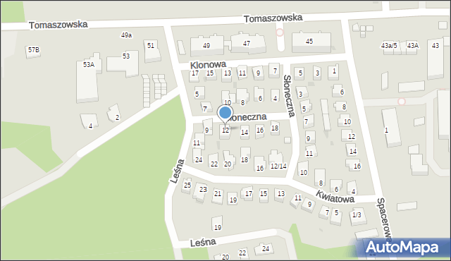 Nowe Miasto nad Pilicą, Słoneczna, 12, mapa Nowe Miasto nad Pilicą