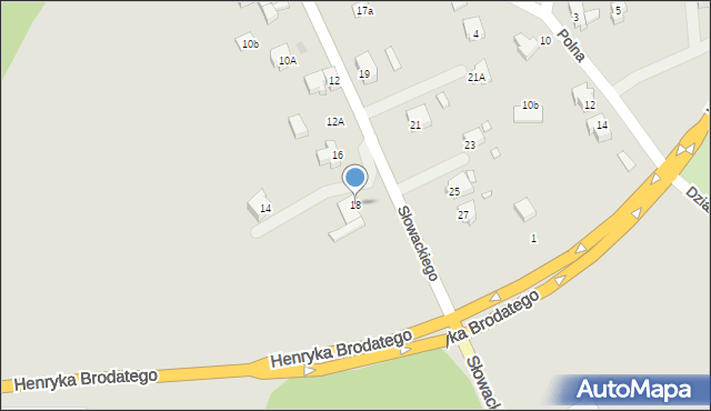 Nowogród Bobrzański, Słowackiego Juliusza, 18, mapa Nowogród Bobrzański