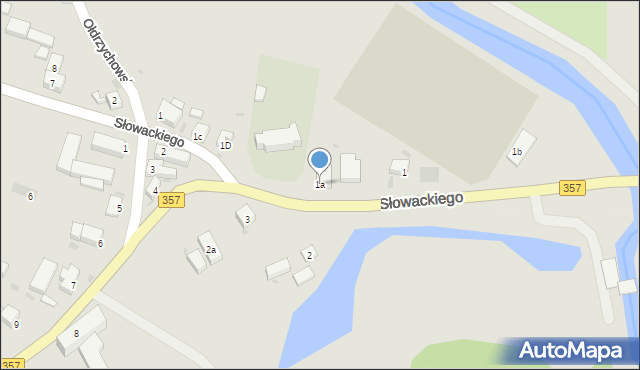 Nowogrodziec, Słowackiego Juliusza, 1a, mapa Nowogrodziec