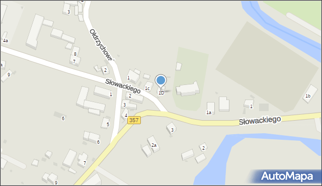 Nowogrodziec, Słowackiego Juliusza, 1D, mapa Nowogrodziec