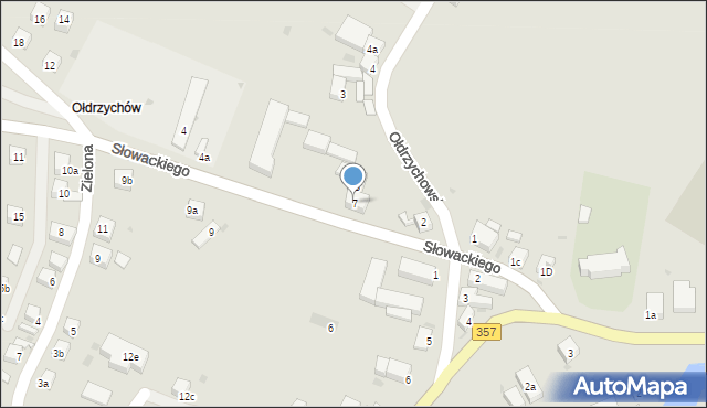 Nowogrodziec, Słowackiego Juliusza, 7, mapa Nowogrodziec