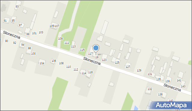 Nowy Broniszew, Słoneczna, 121, mapa Nowy Broniszew