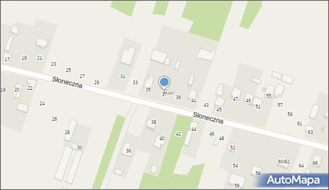 Nowy Broniszew, Słoneczna, 37, mapa Nowy Broniszew