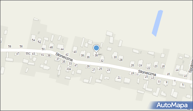 Nowy Kazanów, Słoneczna, 34, mapa Nowy Kazanów