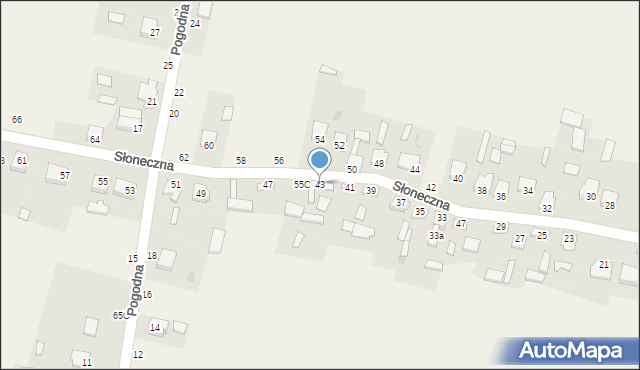 Nowy Kazanów, Słoneczna, 43, mapa Nowy Kazanów