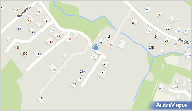 Nowy Sącz, Słowacka, 25, mapa Nowego Sącza