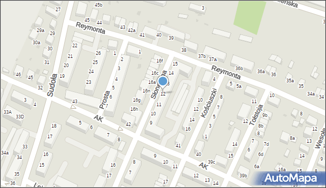 Oleśnica, Słoneczna, 12, mapa Oleśnica