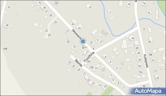 Oleszyce, Słowackiego Juliusza, 19, mapa Oleszyce