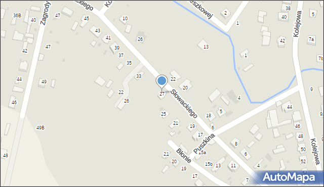 Oleszyce, Słowackiego Juliusza, 27, mapa Oleszyce