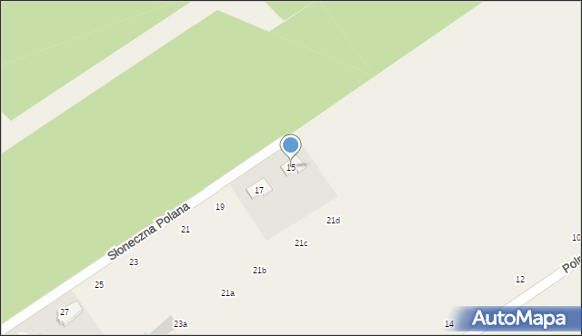 Olszewnica Stara, Słoneczna Polana, 15, mapa Olszewnica Stara