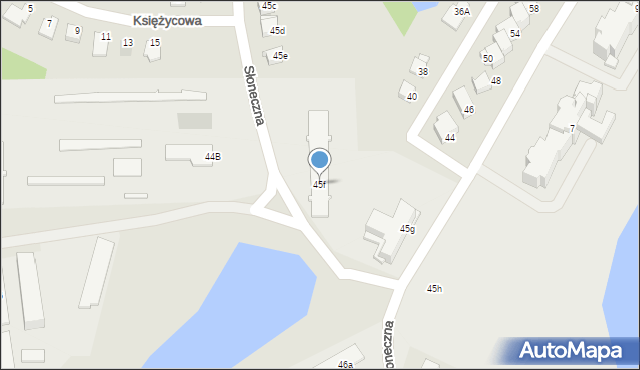 Olsztyn, Słoneczna, 45f, mapa Olsztyna