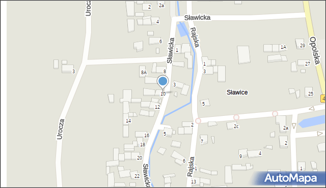 Opole, Sławicka, 10, mapa Opola