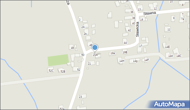 Opole, Sławicka, 21A, mapa Opola