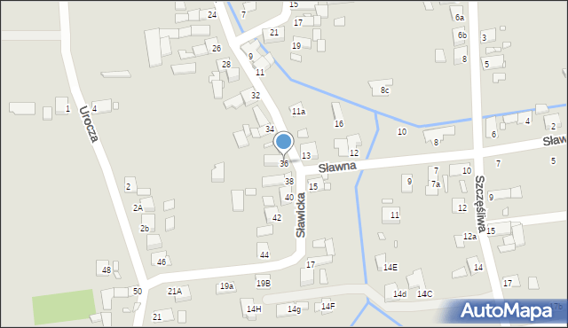 Opole, Sławicka, 36, mapa Opola