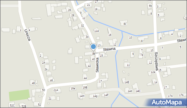 Opole, Sławicka, 38, mapa Opola