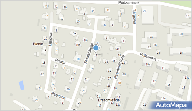 Opole Lubelskie, Słowackiego Juliusza, 13, mapa Opole Lubelskie