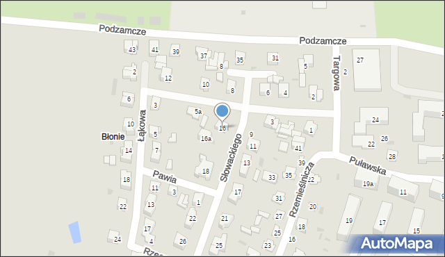 Opole Lubelskie, Słowackiego Juliusza, 16, mapa Opole Lubelskie