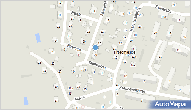 Opole Lubelskie, Słowackiego Juliusza, 29, mapa Opole Lubelskie