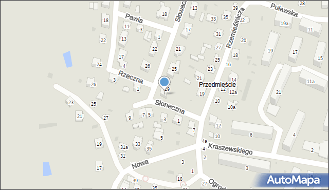 Opole Lubelskie, Słowackiego Juliusza, 31, mapa Opole Lubelskie