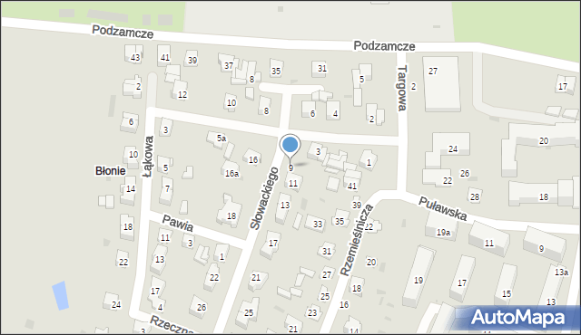 Opole Lubelskie, Słowackiego Juliusza, 9, mapa Opole Lubelskie