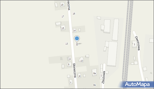 Orchowo, Słoneczna, 12, mapa Orchowo