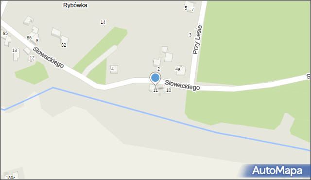 Orzesze, Słowackiego Juliusza, 11, mapa Orzesze