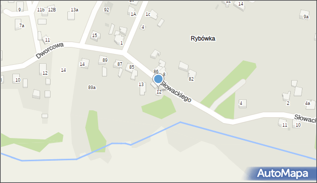 Orzesze, Słowackiego Juliusza, 12, mapa Orzesze