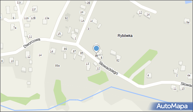 Orzesze, Słowackiego Juliusza, 86, mapa Orzesze