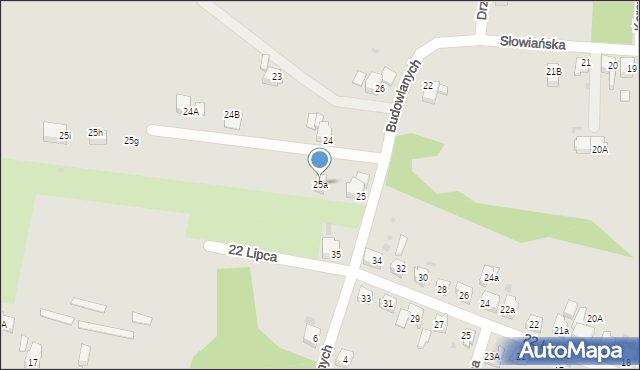 Orzesze, Słowiańska, 25a, mapa Orzesze