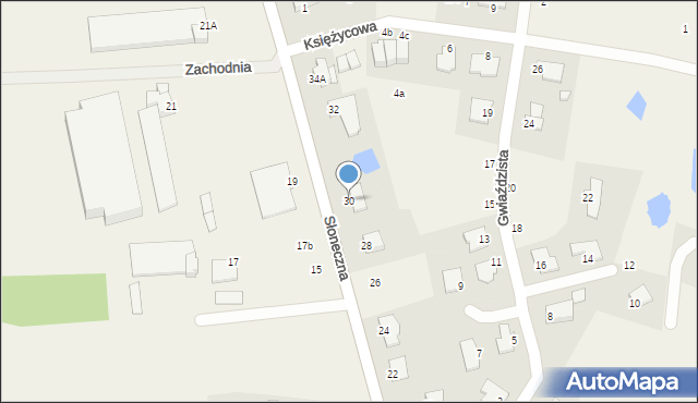 Osielsko, Słoneczna, 30, mapa Osielsko