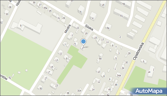 Ostrowiec Świętokrzyski, Śliska, 17, mapa Ostrowiec Świętokrzyski