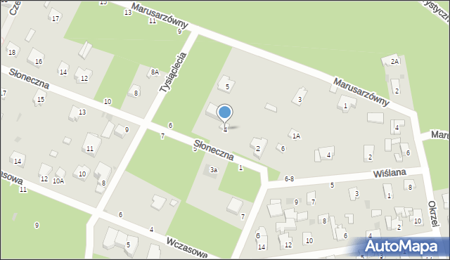 Otwock, Słoneczna, 4, mapa Otwock