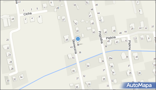 Palędzie, Słoneczna, 38, mapa Palędzie