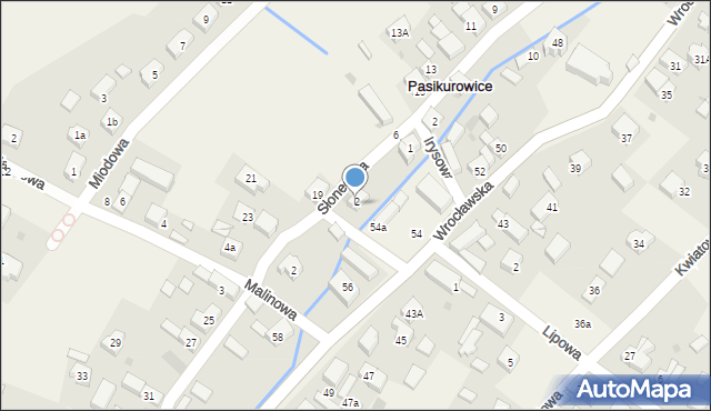 Pasikurowice, Słoneczna, 2, mapa Pasikurowice