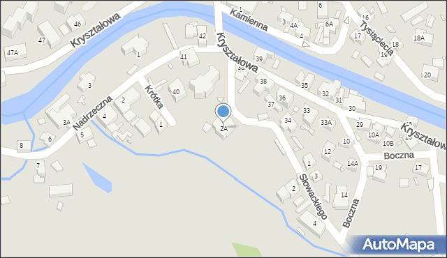 Piechowice, Słowackiego Juliusza, 2A, mapa Piechowice