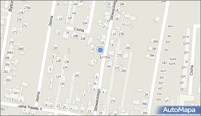 Piekary Śląskie, Słowackiego Juliusza, 9, mapa Piekary Śląskie