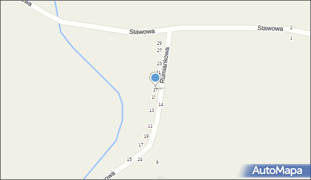 Pierwoszów, Słoneczna, 17, mapa Pierwoszów