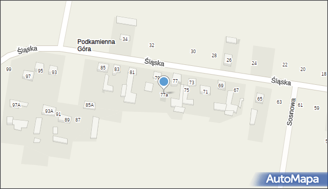 Pińczyce, Śląska, 77a, mapa Pińczyce