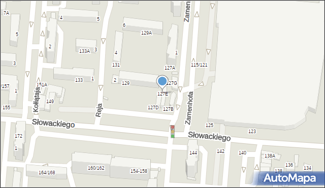 Piotrków Trybunalski, Słowackiego Juliusza, 127E, mapa Piotrków Trybunalski