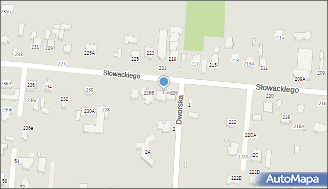 Piotrków Trybunalski, Słowackiego Juliusza, 226A, mapa Piotrków Trybunalski