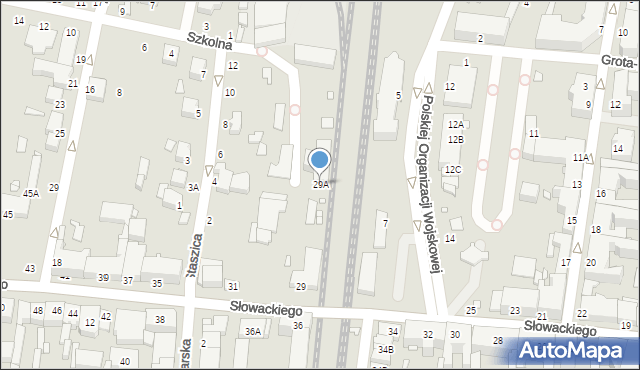 Piotrków Trybunalski, Słowackiego Juliusza, 29A, mapa Piotrków Trybunalski