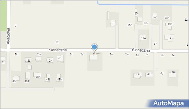 Piskórka, Słoneczna, 2t, mapa Piskórka