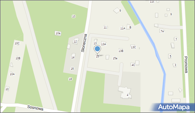 Poddębie, Słoneczna, 15, mapa Poddębie