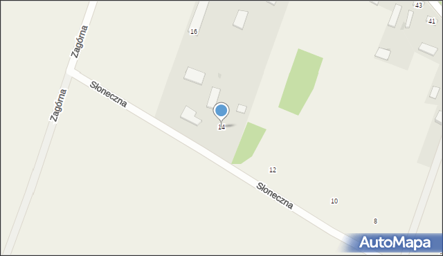 Podlesie, Słoneczna, 14, mapa Podlesie